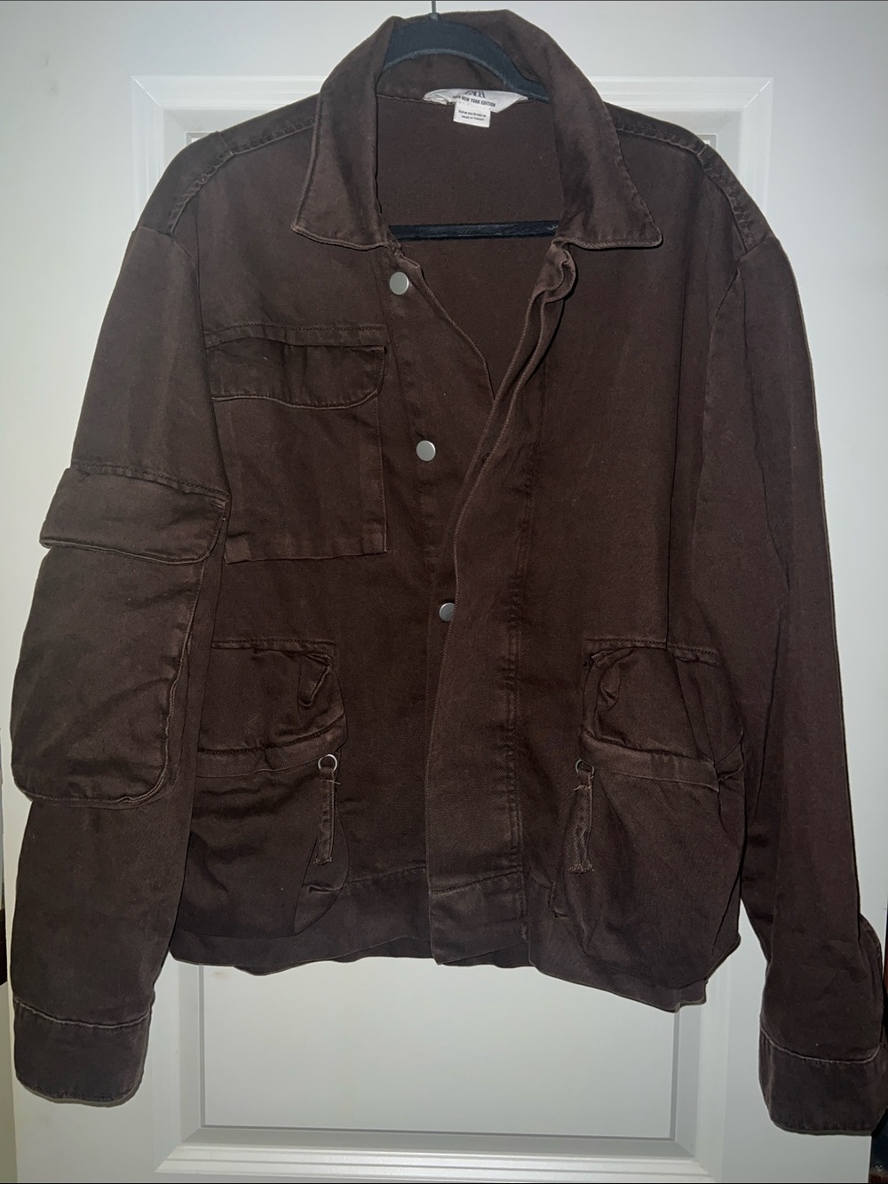 Zara Dark Brown Military Field Jacket